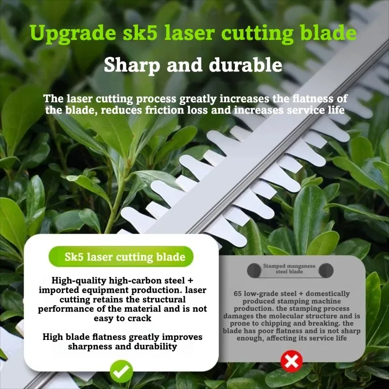 Electric Hedge Trimmer Corded 220V Professional Garden Shrub Brush Cutter Pruning Shears Tool For Hedges Bushes