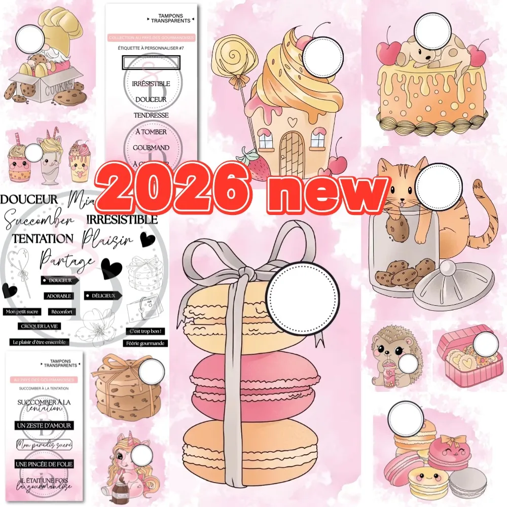 2026 Cake French Stamp Cutting Dies Craft Embossing Make Paper Greeting Card Making Template DIY Handmade Decoration New