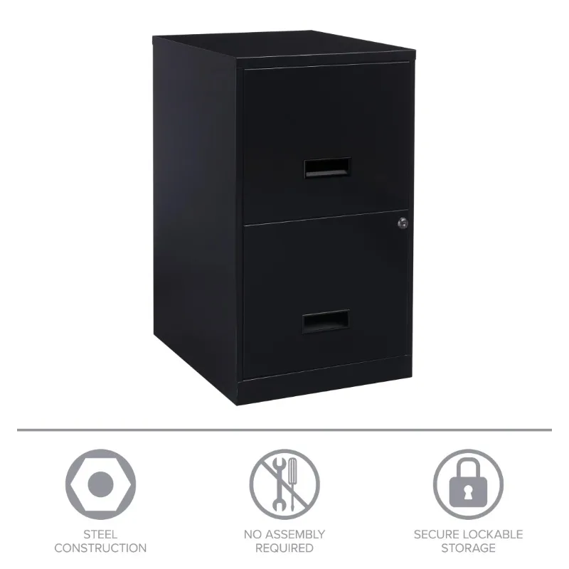 

Space Solutions 18" Deep 2-Drawer Vertical File Cabinet Letter Width Organizer for Home Office