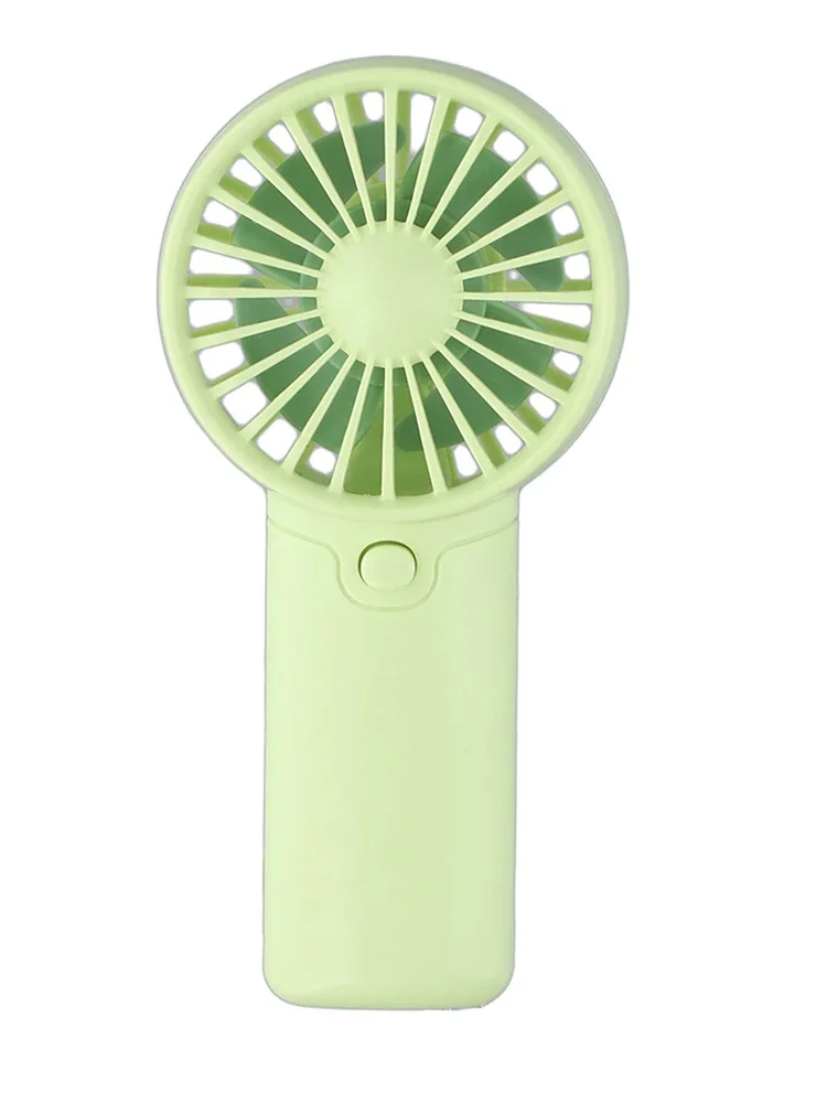 Adjustable Angle Handheld Pocket Fan Lightweight Offices Easy Power Supply Easy To Carry Variety Options Green