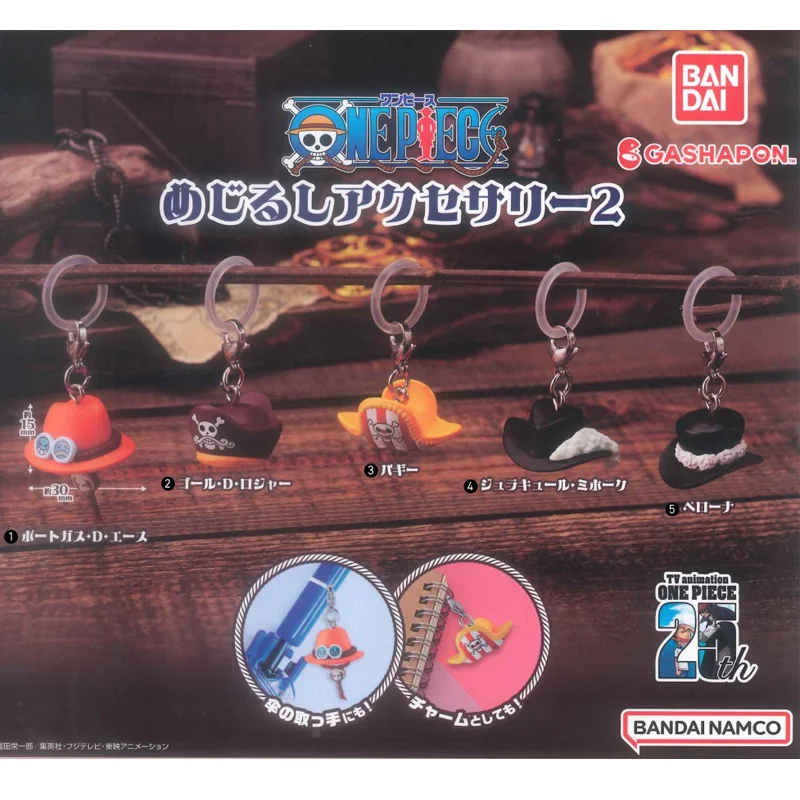 

Bandai Original ONE PIECE Character Design Hat Pendant Gashapon Portgas·D· Ace Anime Action Figure Model Capsule Toy Ornaments