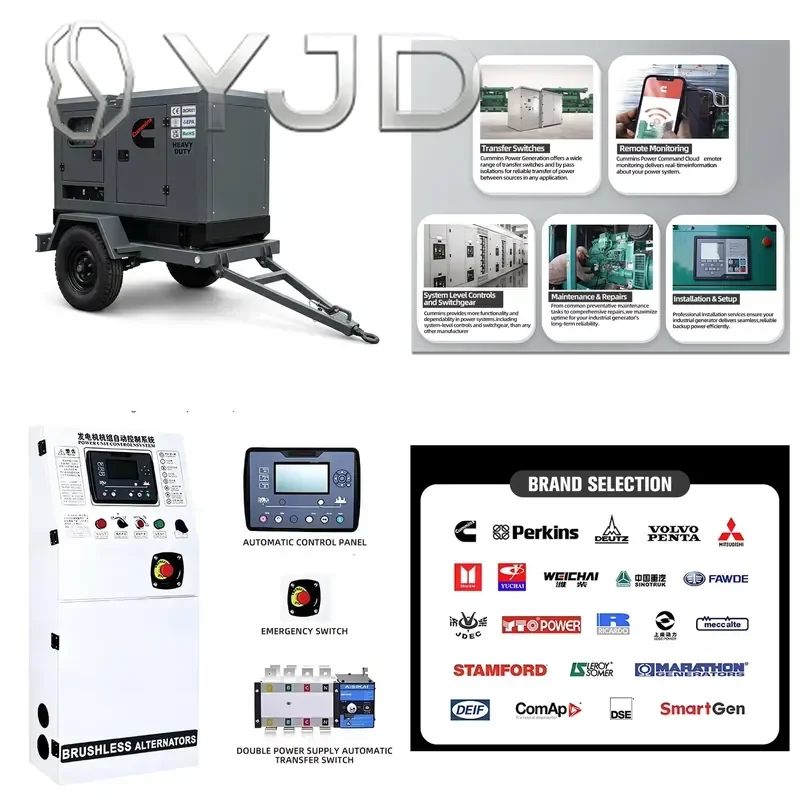 EPA CE Engine Silent Type Generator Single Phase AC 50Hz Auto Start Remote Start Portable Welder with