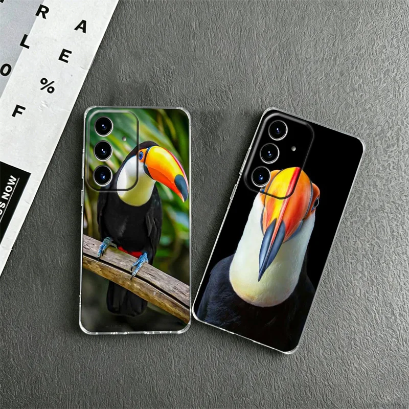 Tropical Toucan Phone Case for Samsung A57 A56 A55 A54 A17 A16 A15 A14 A37 A36 A35 A34 A27 A26 A25 A24 A07 A06 A05S A04S M33 Not