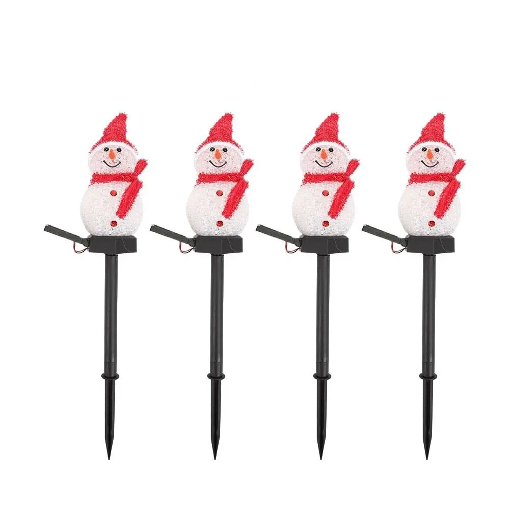 크리스마스 태양광 조명 4색 눈사람 야외 지상 설치 램프 정원 크리스마스 분위기 조경 장식 2025