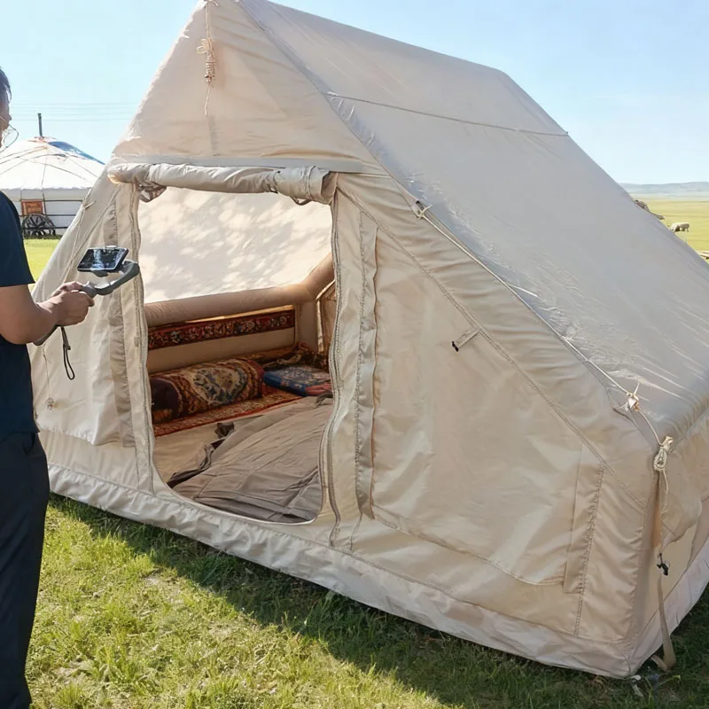 Automatic Infla Tent for Family Ging Camping Events Ox Fabric with Air Pump Four Season Waterproof 6.