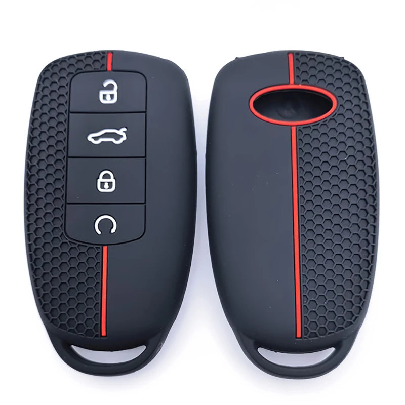 4-Tasten-Silikon-Autoschlüsselhülle für Chery Omoda C5 5 Fx7 Tiggo 8 PLUS 8 Pro 7 Pro Arrizo 5 PLUS 2021 2022 2023 Zubehör