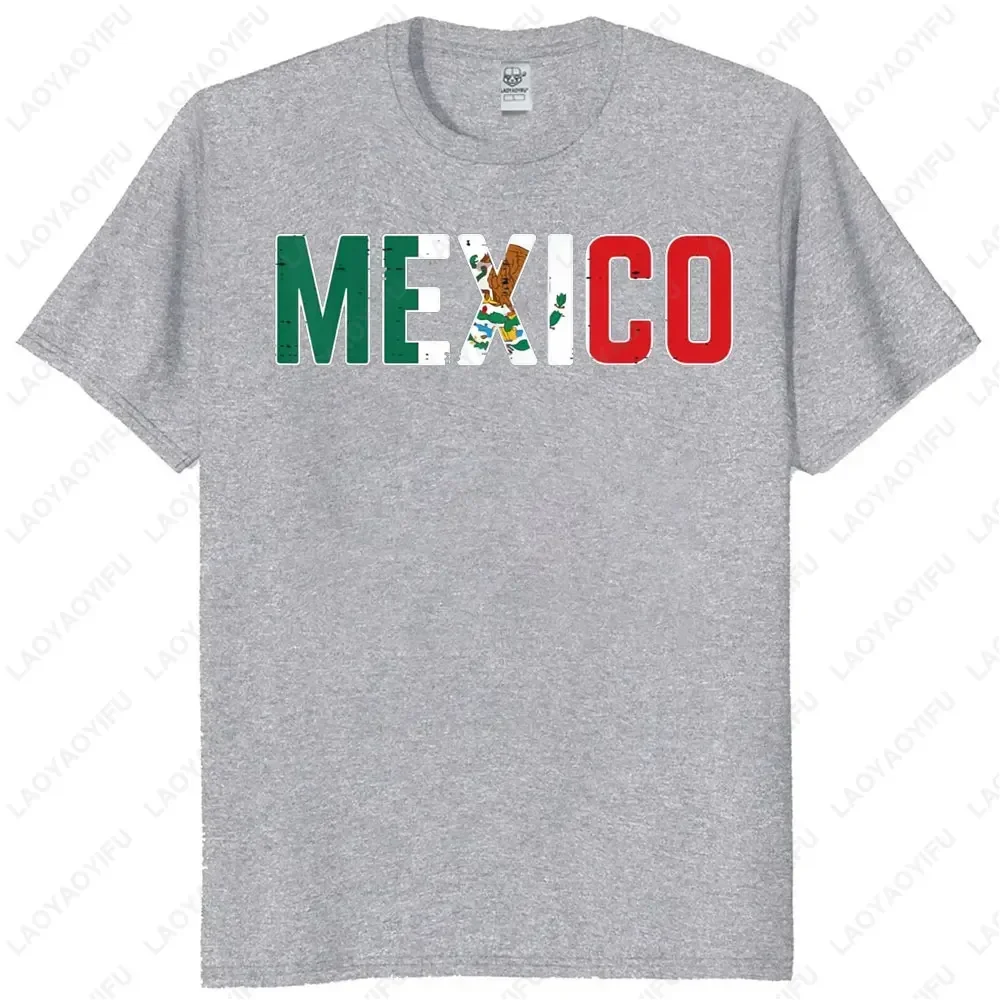 Summer Mexico T-Shirts Mexican Flag Graphic Streetwear Men Women Fashion Loose Short Sleeve T Shirt Cotton Tees Tops Clothing
