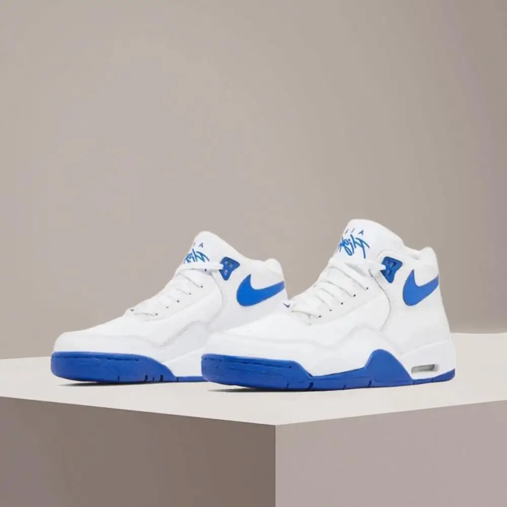 Nike Flight Legacy Mid-Top Retro Basketball Shoes with Slip-Resistant, Durable, and Cushioned Construction - Unisex BQ4212-103