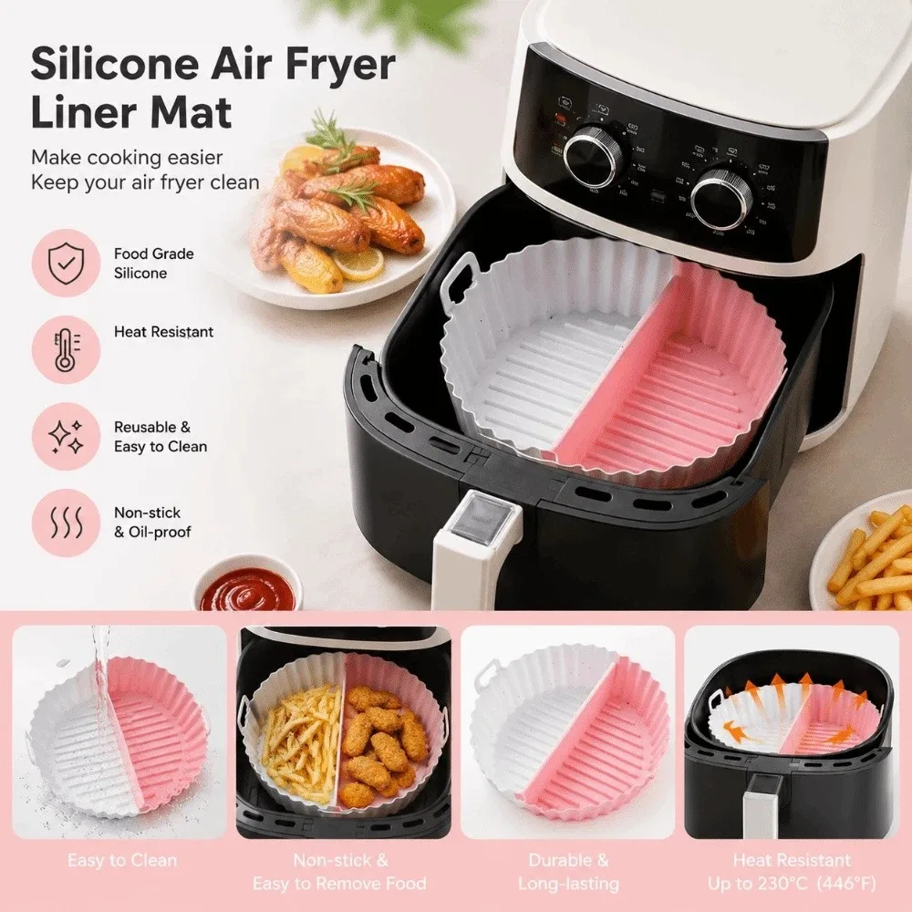 Creative Silicone Baking Tray High-Temperature Resistant Separate Type Circular Oven Mat Space-Saving Reusable