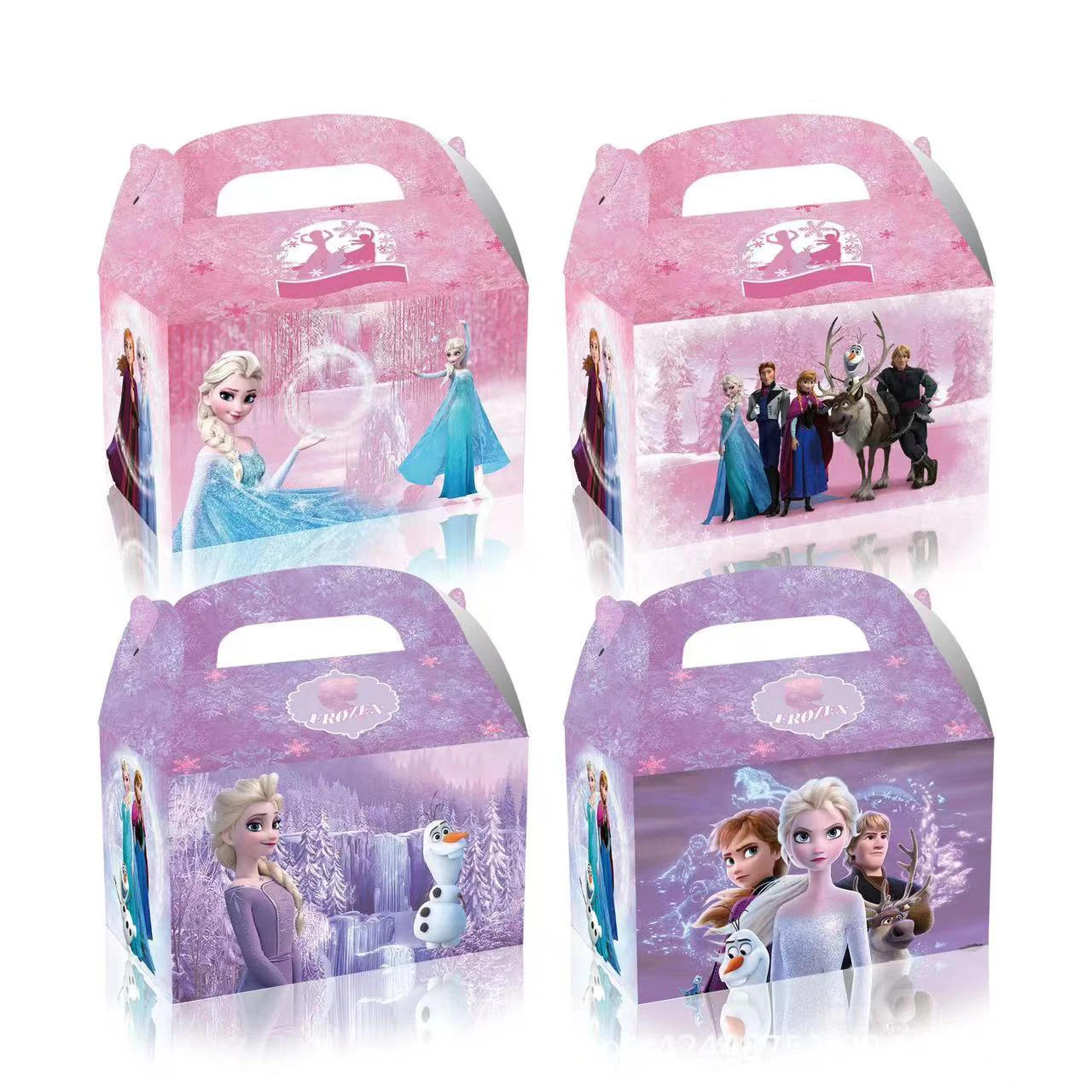 

16*9*9 Cm Disney Frozen Themed Gift Box Kids Party Decoration Baby Shower Paper Candy Bag Girl Boy Birthday Party Supplies