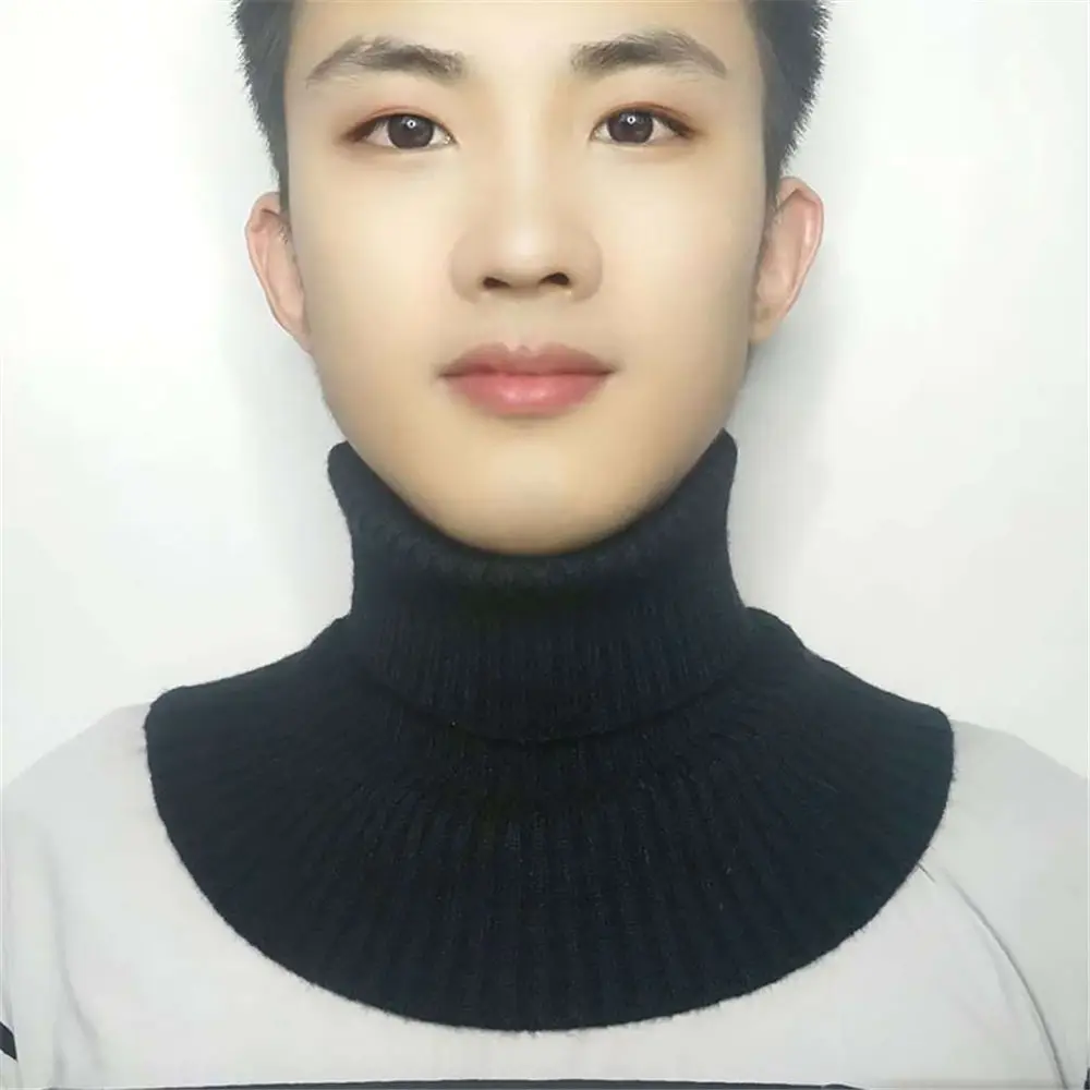 وشاح مطاطي قابل للفصل للرجال والنساء بياقة مزيفة محبوكة ورقبة كاذبة للشتاء الدافئ #3