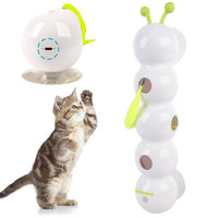 Teasing Cat Toy Charging Smart Motion Cat Toy Motion Activated Intelligent Interactive Cat Toy with Tail Automatic Popping Hole