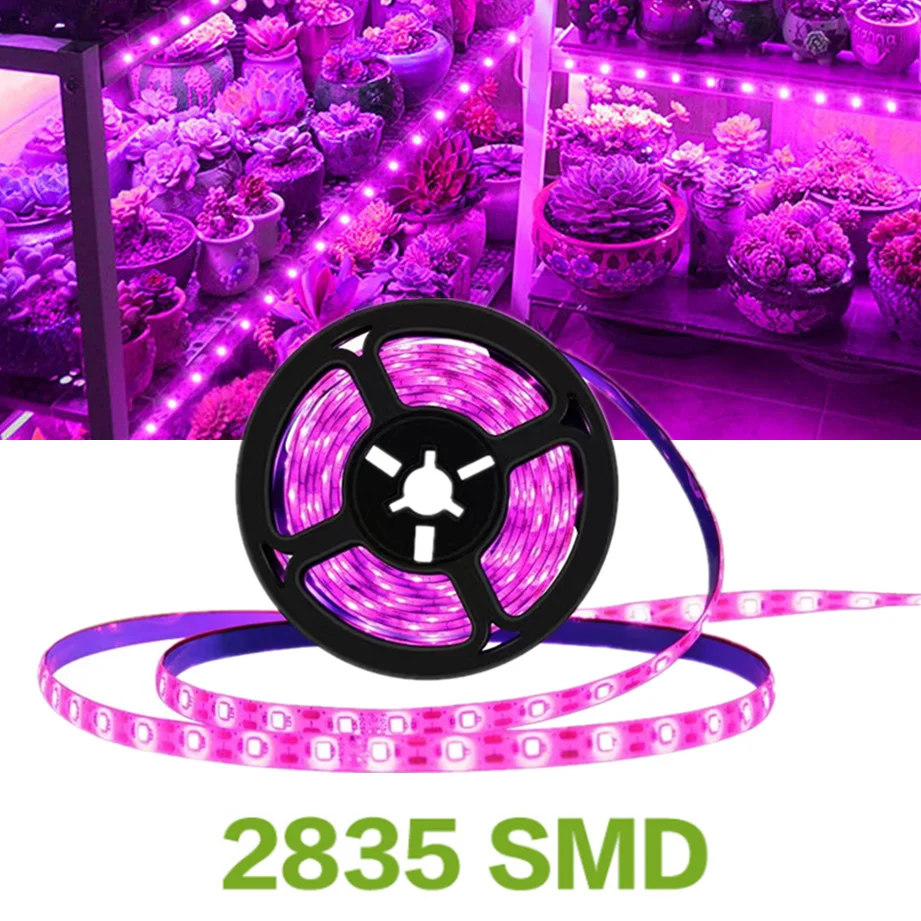 

DC 5V USB LED Grow Light Full Spectrum 1-5m Plant Light Grow LED Strip Phyto Lamp for Vegetable Flower Seedling Grow Tent