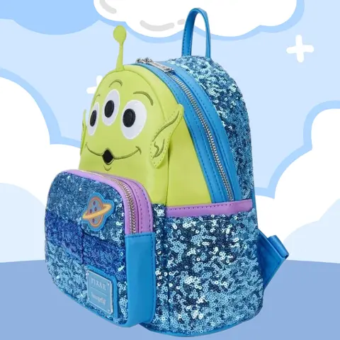 Toy Story Alien Sequin Mini Backpack & Wallet Set