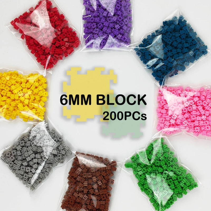 Blocs de construction Micro diamant 3D, Puzzle de bricolage, jouet éducatif pour enfants, cadeaux pour enfants, 200 pièces de 6x6mm