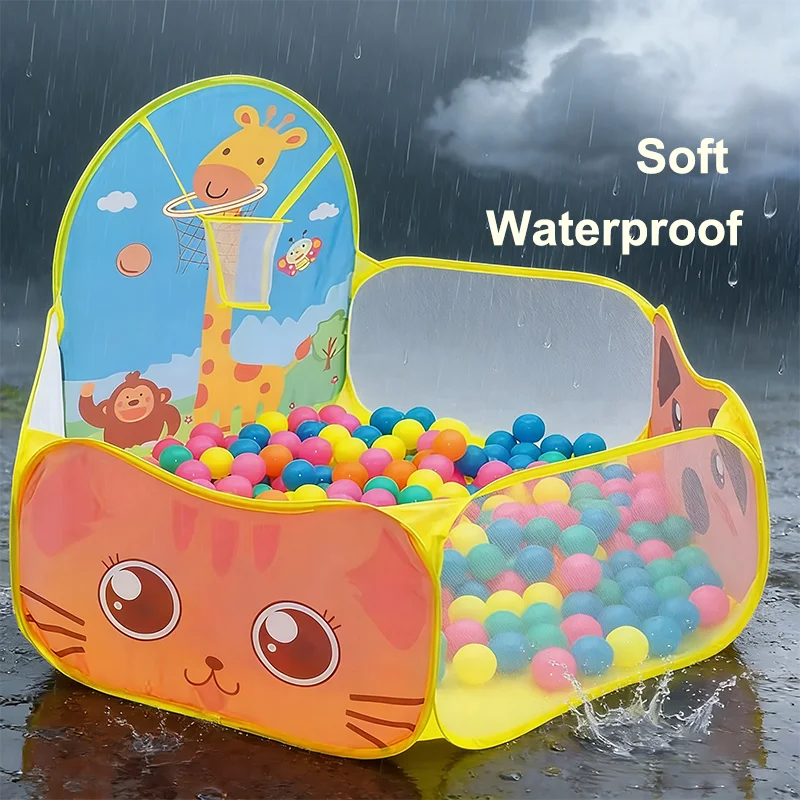120cm crianças piscina de bolinhas com cesta basquete portátil dobrável cercadinho playground tenda bebê indoor ao ar livre esporte educação