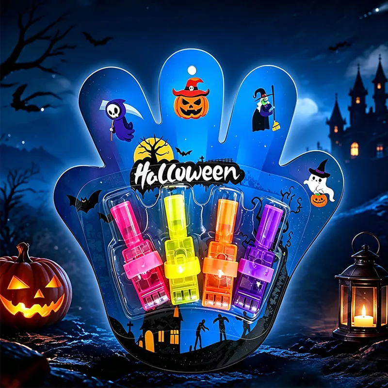 Halloween Finger Lights Glow in the Dark Palm Light Up Toys Trick-or-Treat Goodie Bag Fillers Stuffers Halloween Party Favor