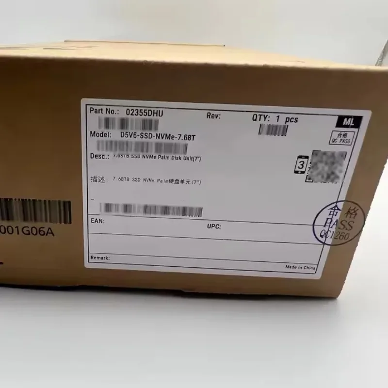 جديد وأصلي 02352Xbw Dorado 5000 600018000 V6-Stlza3Nvme7680-7.68Tb Ssd Nvme (2.5") -Hssd