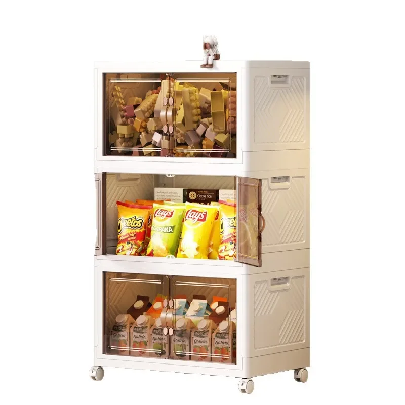 Folding cabinet multi-layer combination clothes toy locker
