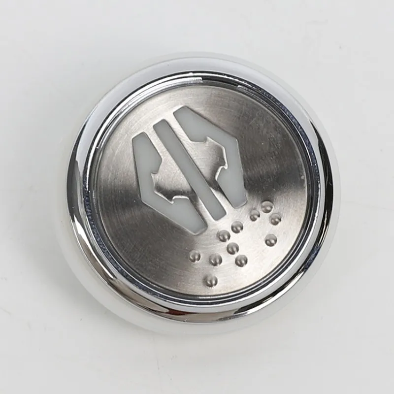 5PCS Elevator Push Button A4N33067 Button Red White Blue Orange Light With Braille Button Lift Parts Stainless Steel