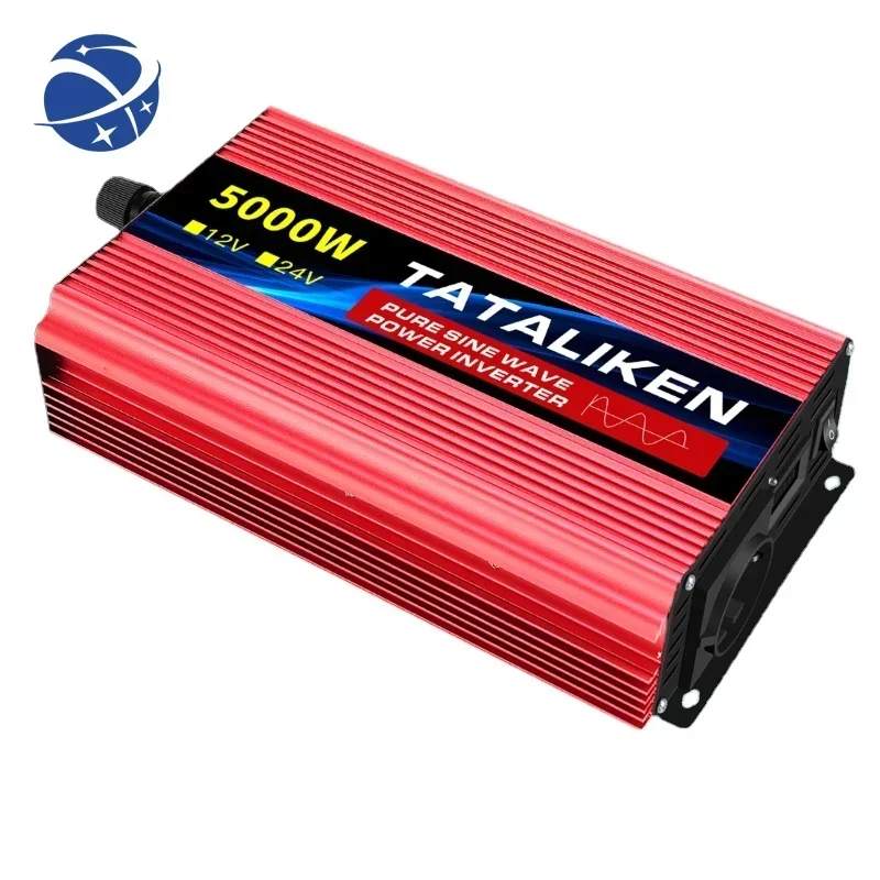 YYHC Pure Sine Wave Inverter DC 12V/24V to AC 220V EU socket 1600W/2500W/3500W/4500W LED Voltmeter Converter Transformer