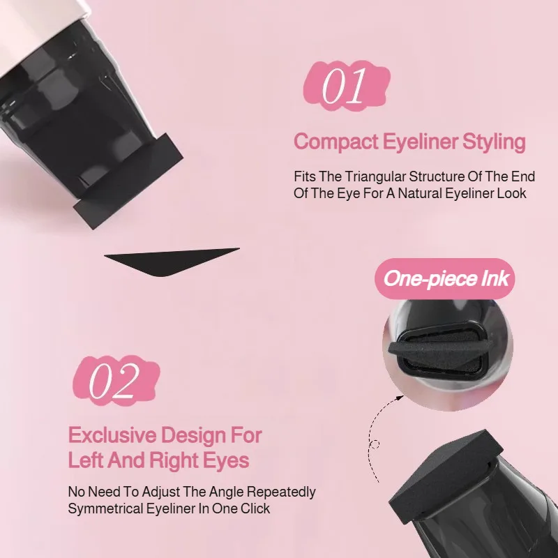 سريعة الجافة كحل السائل القلم ختم مقاوم للماء وغير ملطخ الثلاثي الجناح الذيل كحل طويلة الأمد العين اينر القلم #2