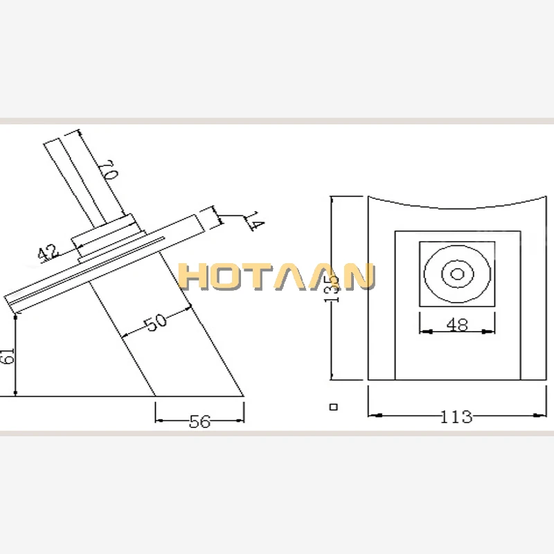.  Copper Chrome Waterfall Bathroom Faucet Bathroom Basin Hot and Cold Mixer Brass Lavatory Tap torneira YT-5024