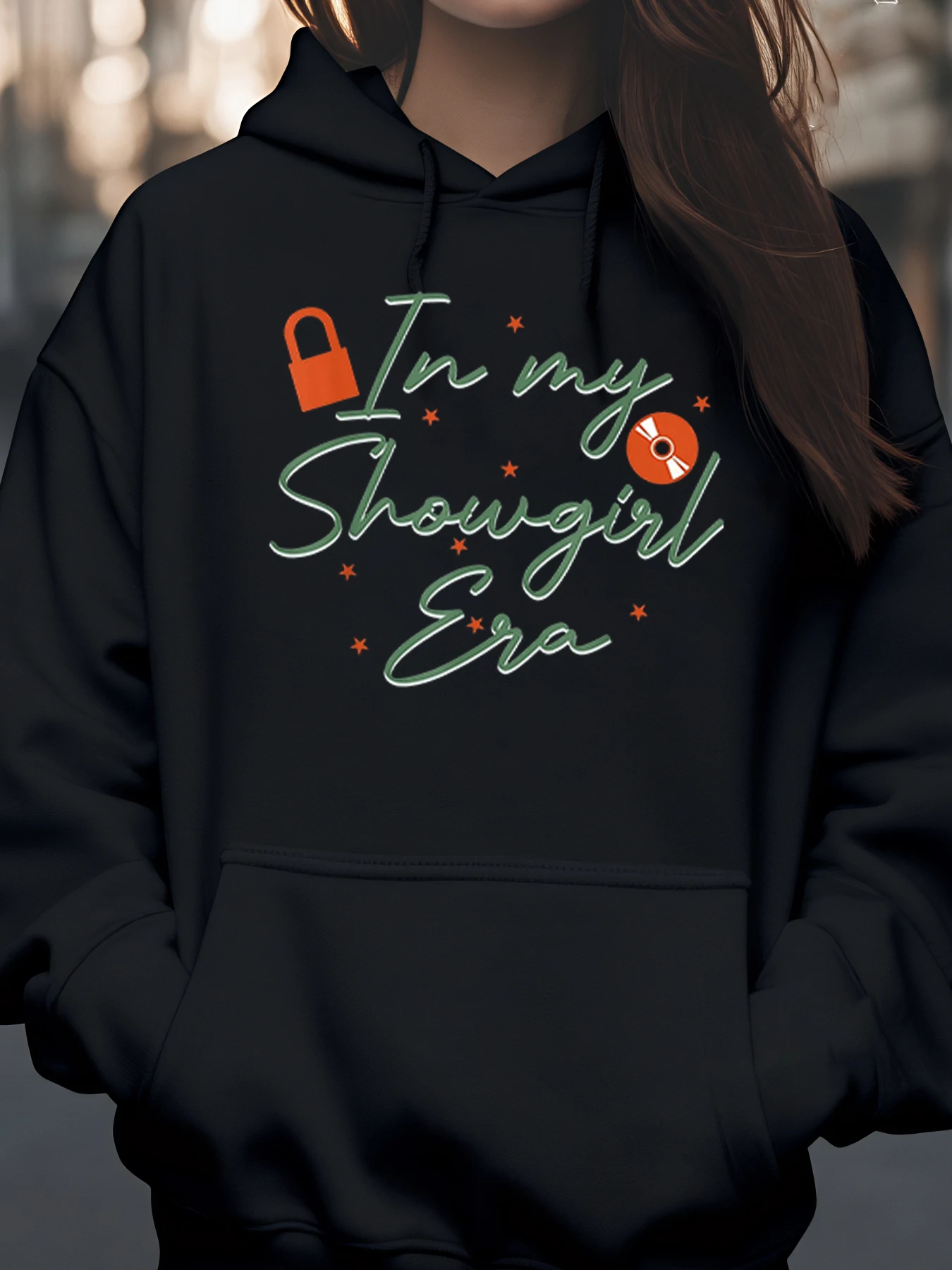 In My Showgirl Era プリント パーカー クリスマス カジュアルウェア レディース ファッション