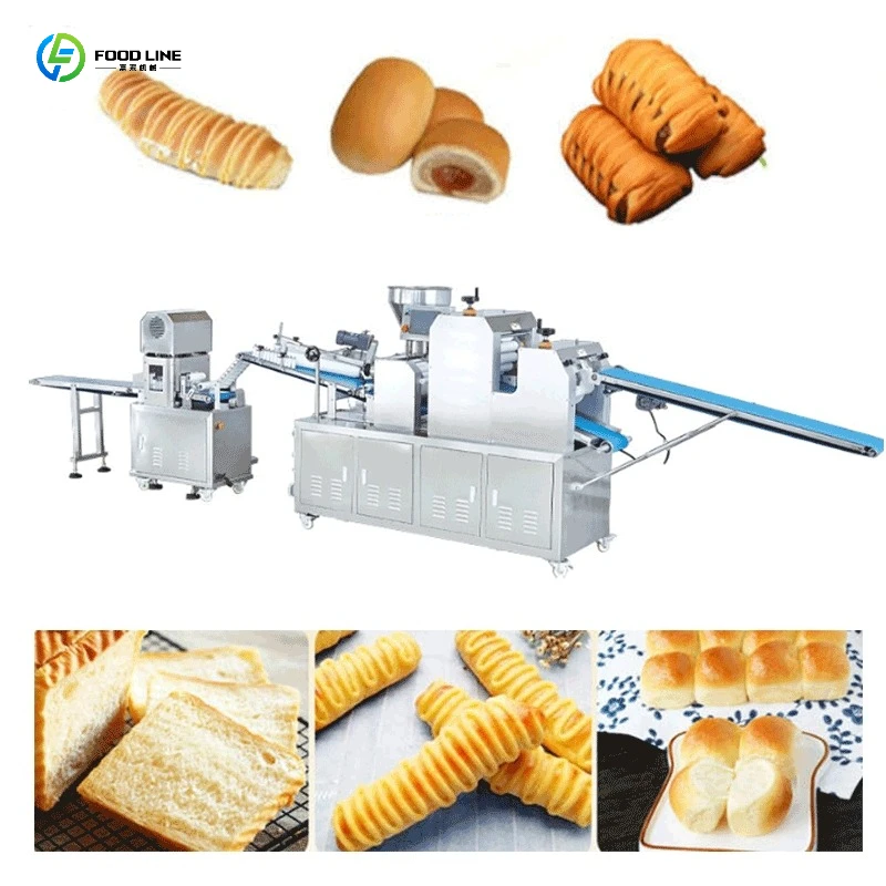 عمر خدمة طويل أوتوماتيكي بالكامل لخط إنتاج خبز الخبز لمصانع الأغذية الشعبية