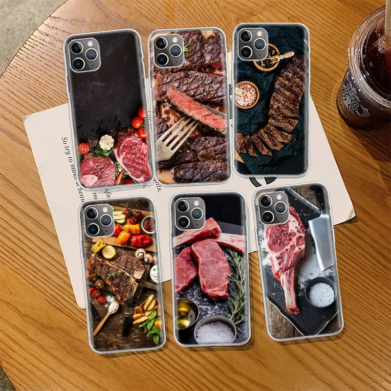 Tomahawk Steak Perfect Barbecue Phone Case For Iphone 14 13 15 16 Pro Max Plus Apple 11 12 Mini X XS Max XR Clear Cover Shell Co