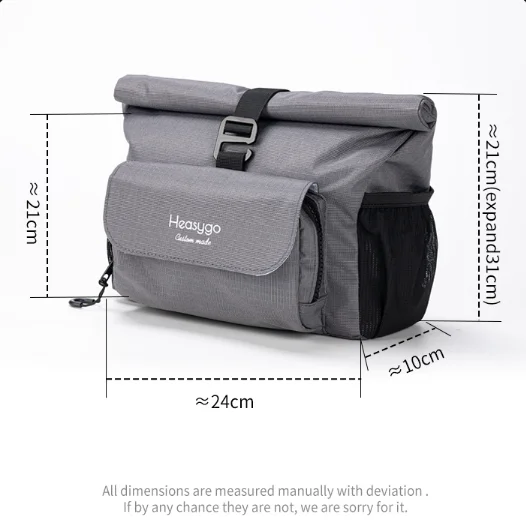 Fahrrad-Lenkertasche, 5 l-7 l, Fahrradtasche mit Schweinenase, passend für Brompton Dahon Faltrad, multifunktionale wasserdichte Tasche – Detail 4