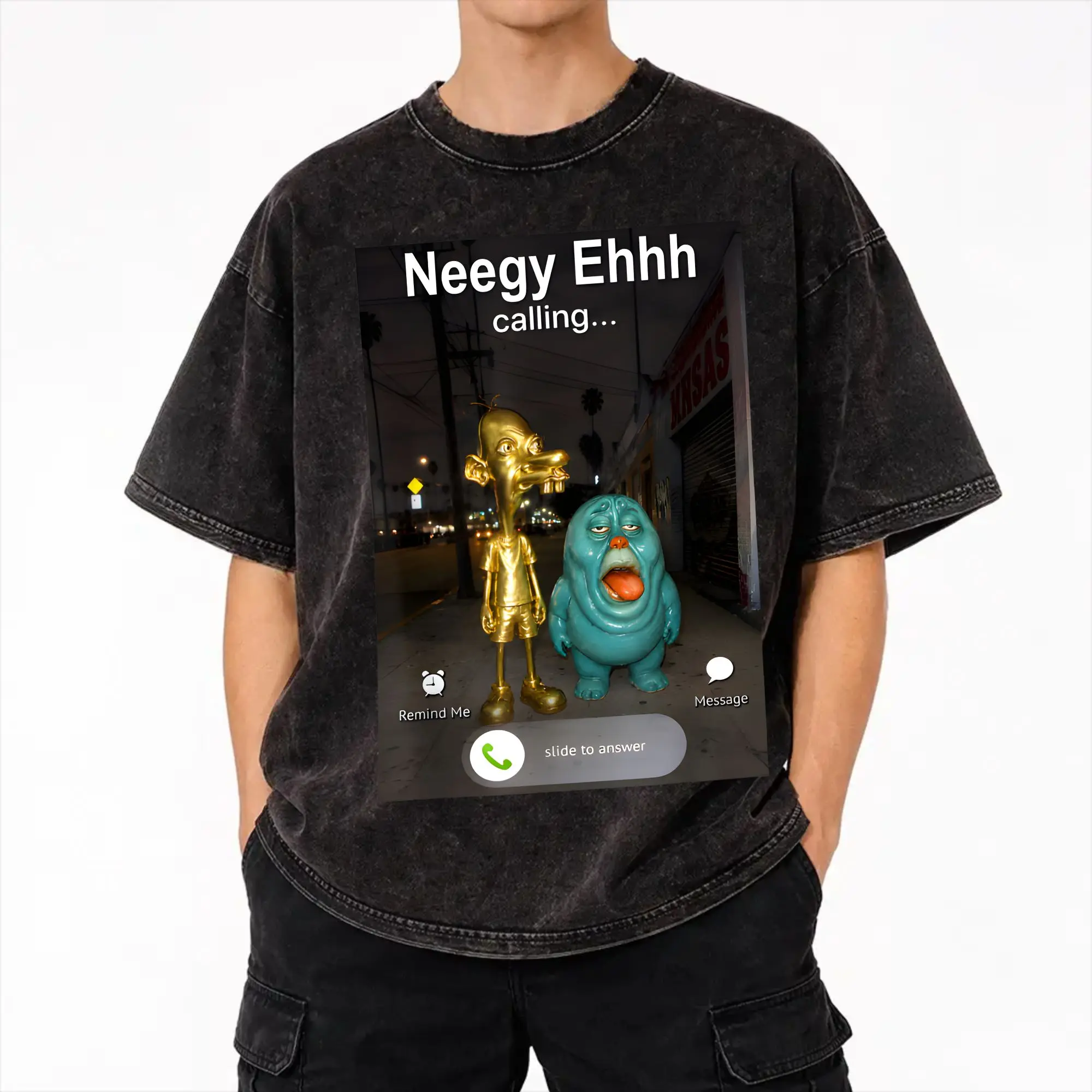 Harajuku Washed Shirt There is Motion at Your Front Door Tung Tung Tung sahur Meme  Merch Casual T-Shirts Harajuku  Streetwear
