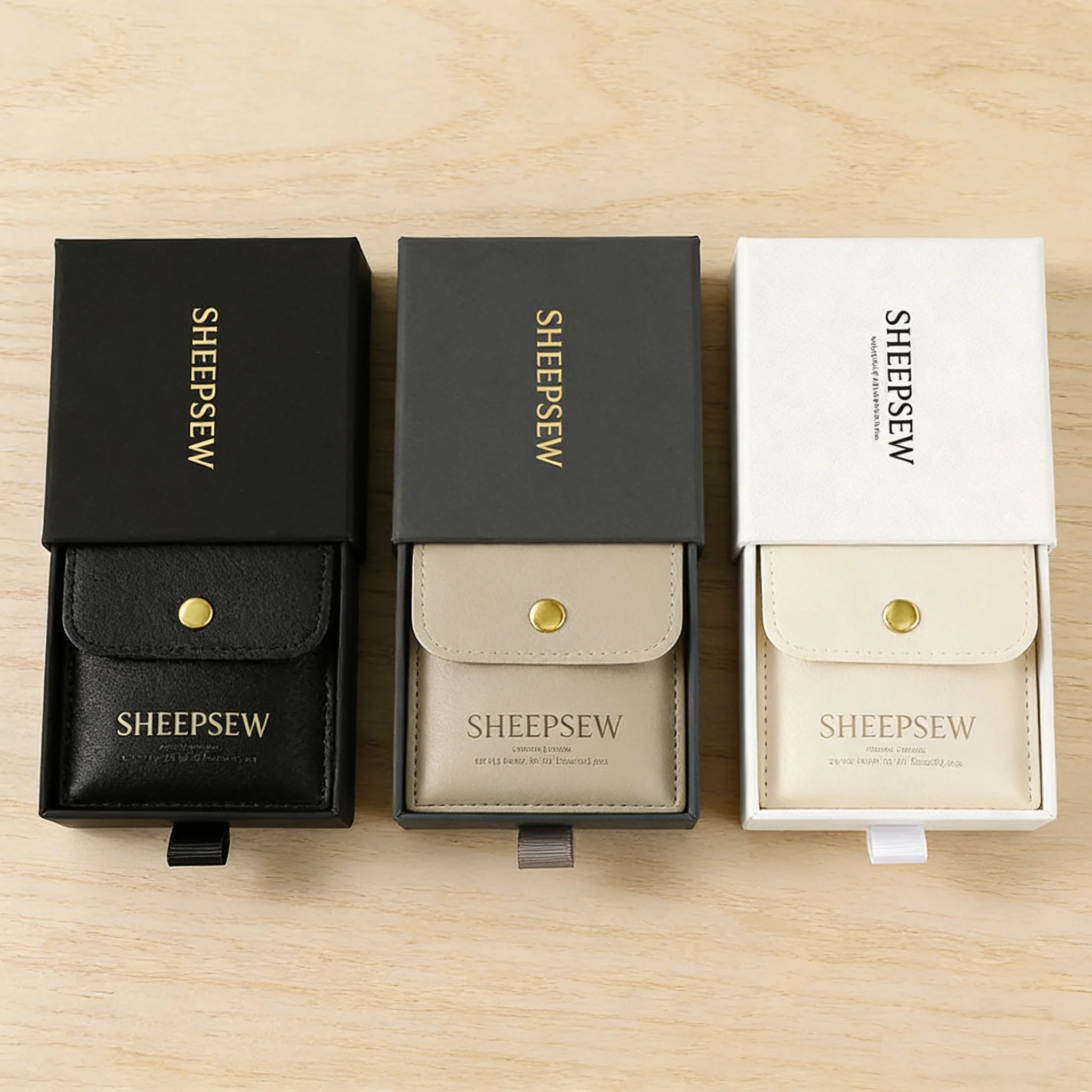 

Картонная шкатулка-ящик SHEEPSEW и набор мешочков из микрофибры, подарочная упаковка для браслетов, ожерелий, серег