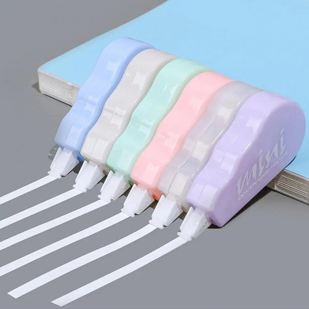 Rodillo de pegamento de plástico ligero, cinta correctora, sin sombra, útil, Color crema