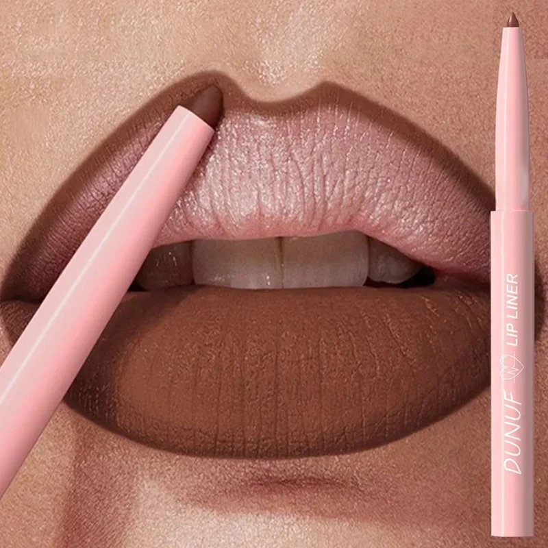 Matte Lip Liner Pencil Long-lasting Creamy Plumping Lip Stain Waterproof Natural Nude Brown Slim Lipliner Makeup Tapered Nib