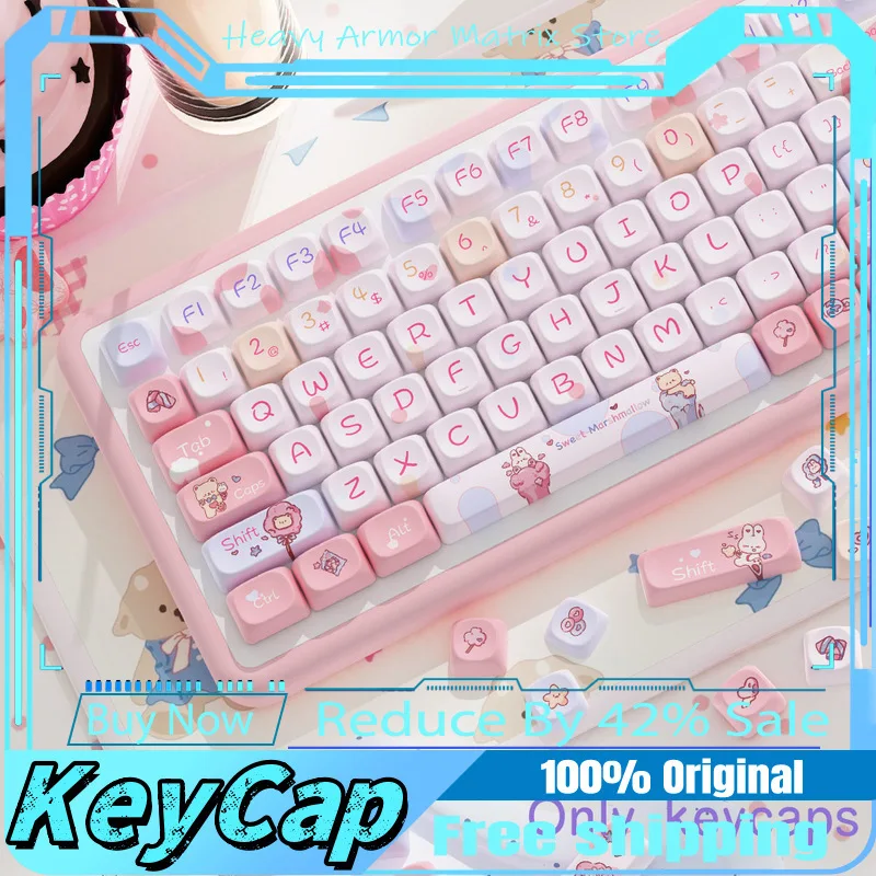 

Sweet Cartoon Candy Theme Keycaps 112/120/138/158 Key Sca/Mca Profile Pbt Mechanical Keyboard Anime Gaming Office Gift Keycaps