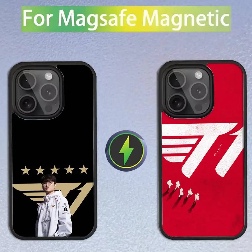 

L-LOL LCK Club T1 Faker Phone Case For iPhone 16,15,14,13,12,11,Pro,Max,Plus,Mini,SE Magsafe Magnetic Wireless Charging