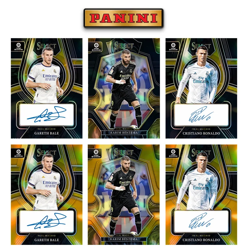 

Panini Diy Домашний Prizm Select Laliga Real Madraid Bale Benzema CR7 BBC Криштиану Роналду Футбольная звезда Коллекционные карты Подарок