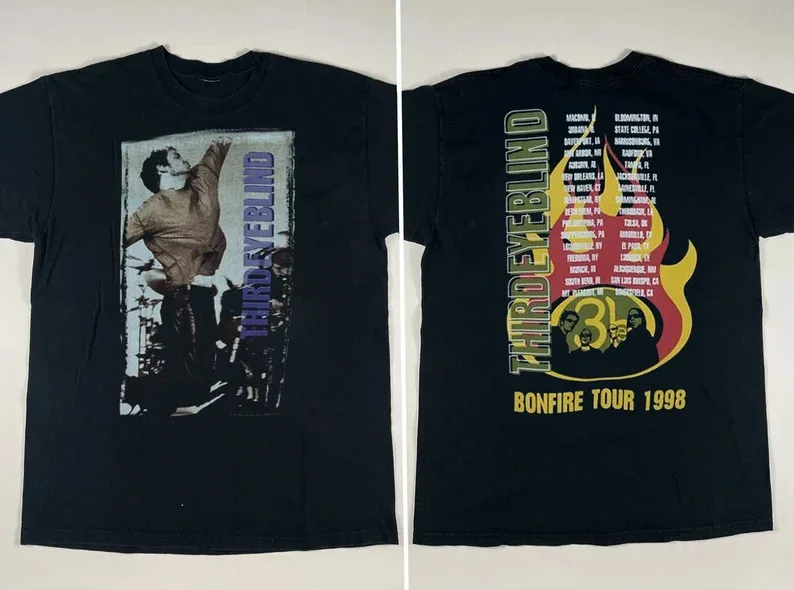 

Футболка унисекс с тремя звездами на огне 1998 рок-группы