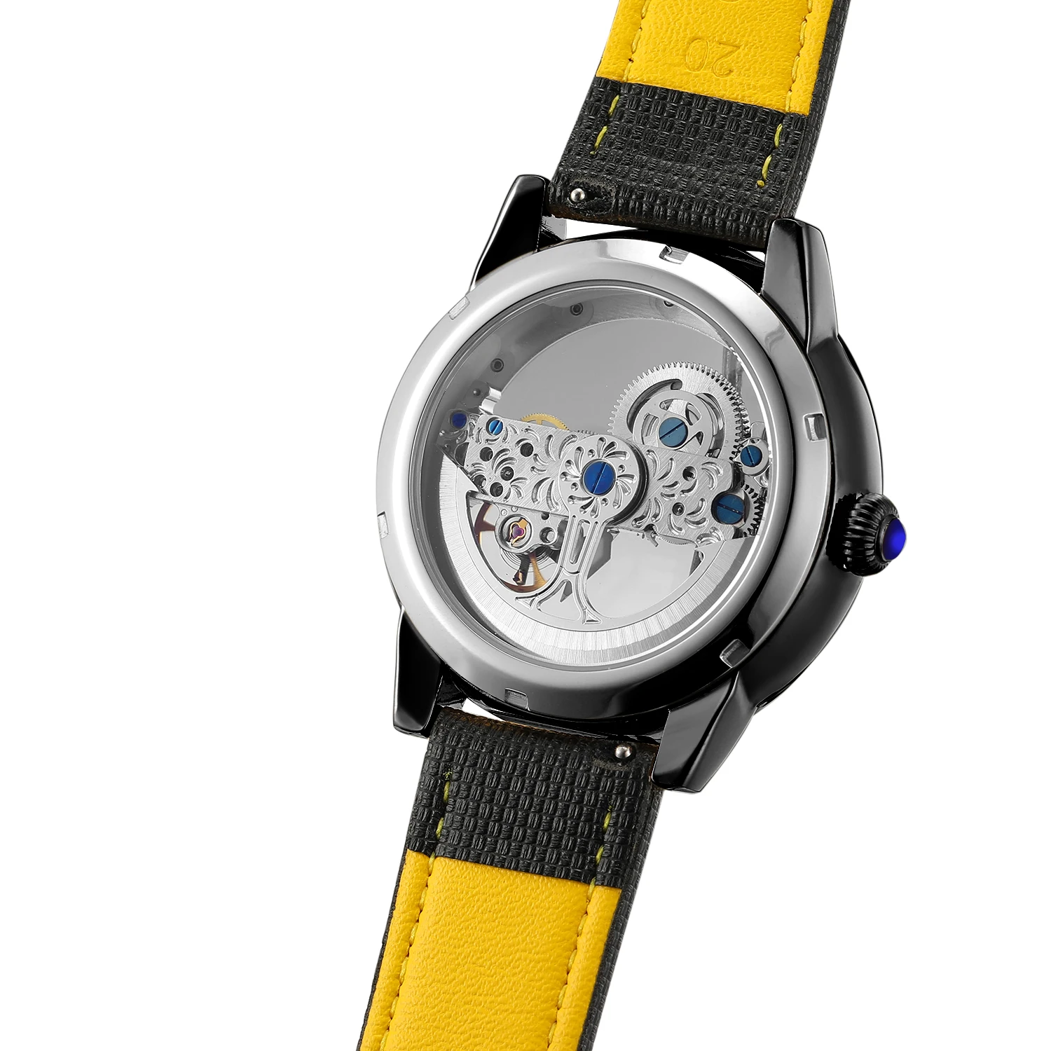 High Quality FORSINING Classic Man Watch Diamonds Steel Skeleton Automatic Movement Mechanical Clock Elegant Men's Wrist Watch