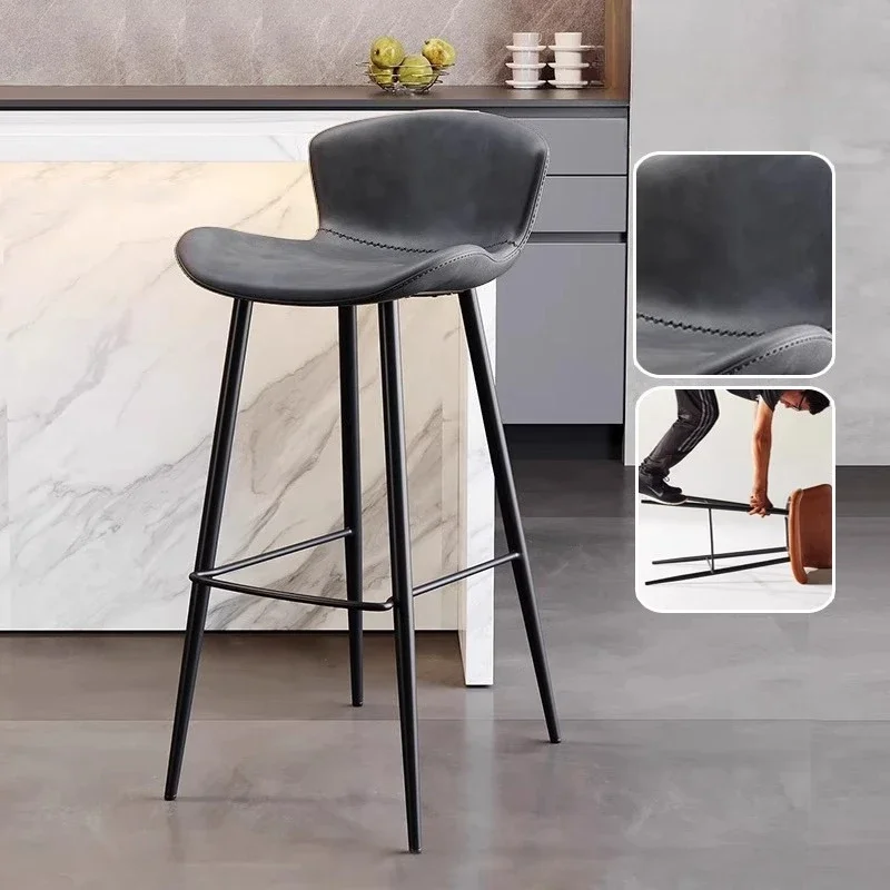 Muebles de lujo para sala de estar, silla giratoria de altura ajustable, sillas de comedor modernas para oficina, cocina, respaldo nórdico, taburete de hierro para bar