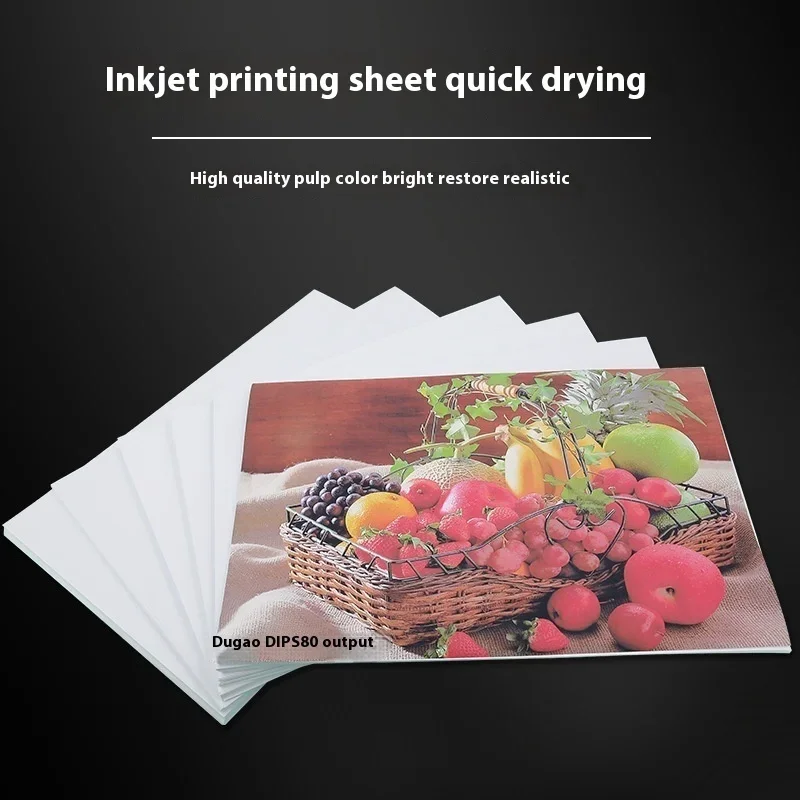 

50sheets A4 High Glossy Double Sided Photo Paper for Inkjet Printer 120/140g 200g 260g 300g Album Menu High Quality Coated Paper