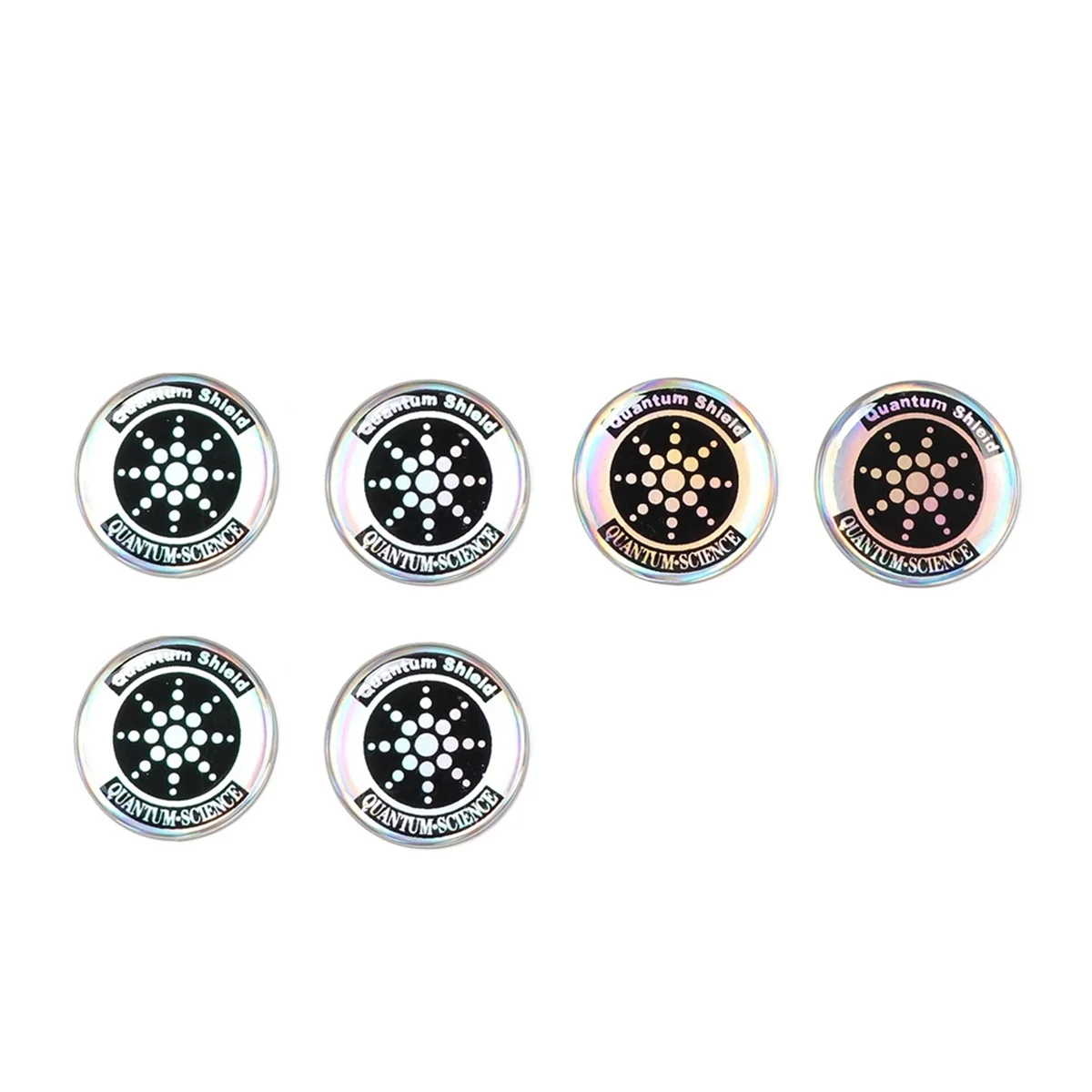 EMF Radiation Protection Sticker, escudo anti-radiação, prata, 6pcs