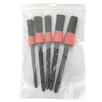 5Pcs Car Detailing Cleaning Brushes Soft Detail Brush Wheel Cleaner Auto Dust Removal Brush Car Interior Exterior Accessories