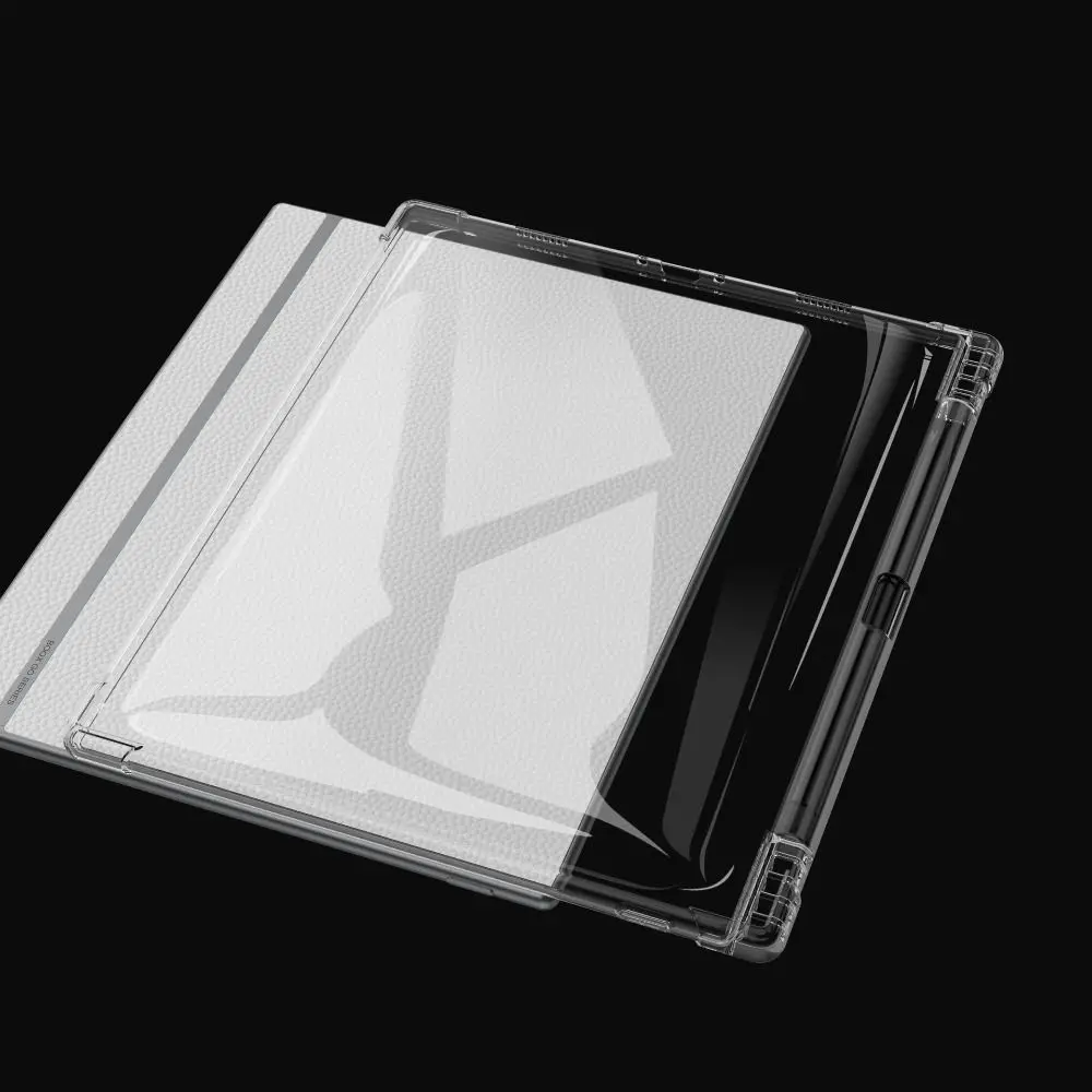 Transparent E Ink Tablet Case with Pen Holder Airbag e-Reader Cover Soft Ultra Thin for Boox GO/Palma/Note Air 3 C/X3 Pro