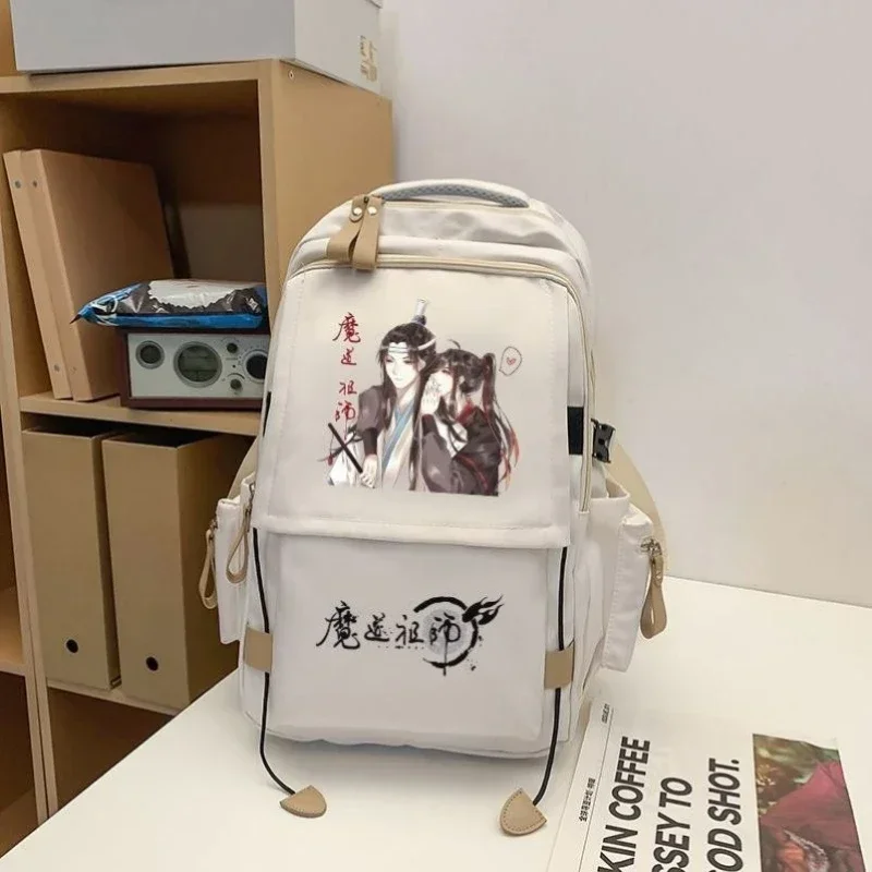 29 × 20 × 46 سم أسود أبيض أحمر أزرق، غراند ماستر من زراعة الشيطاني، مو داو زو شي، أنيمي، حقائب مدرسية، حقائب ظهر، بنات
