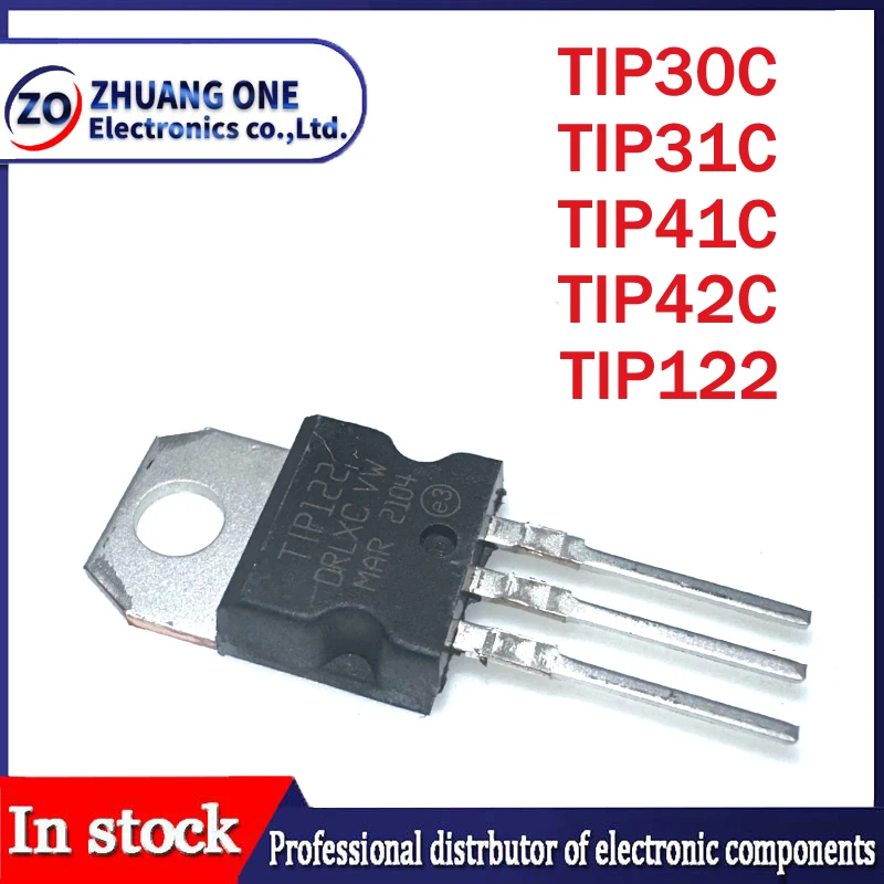 (10pcs)TIP30C TIP31C TIP41C TIP42C TIP122  Importe  TO-220 ST NPN Darlington Transis 100V 3A TIP30C TIP31C TIP41C TIP42C TIP122