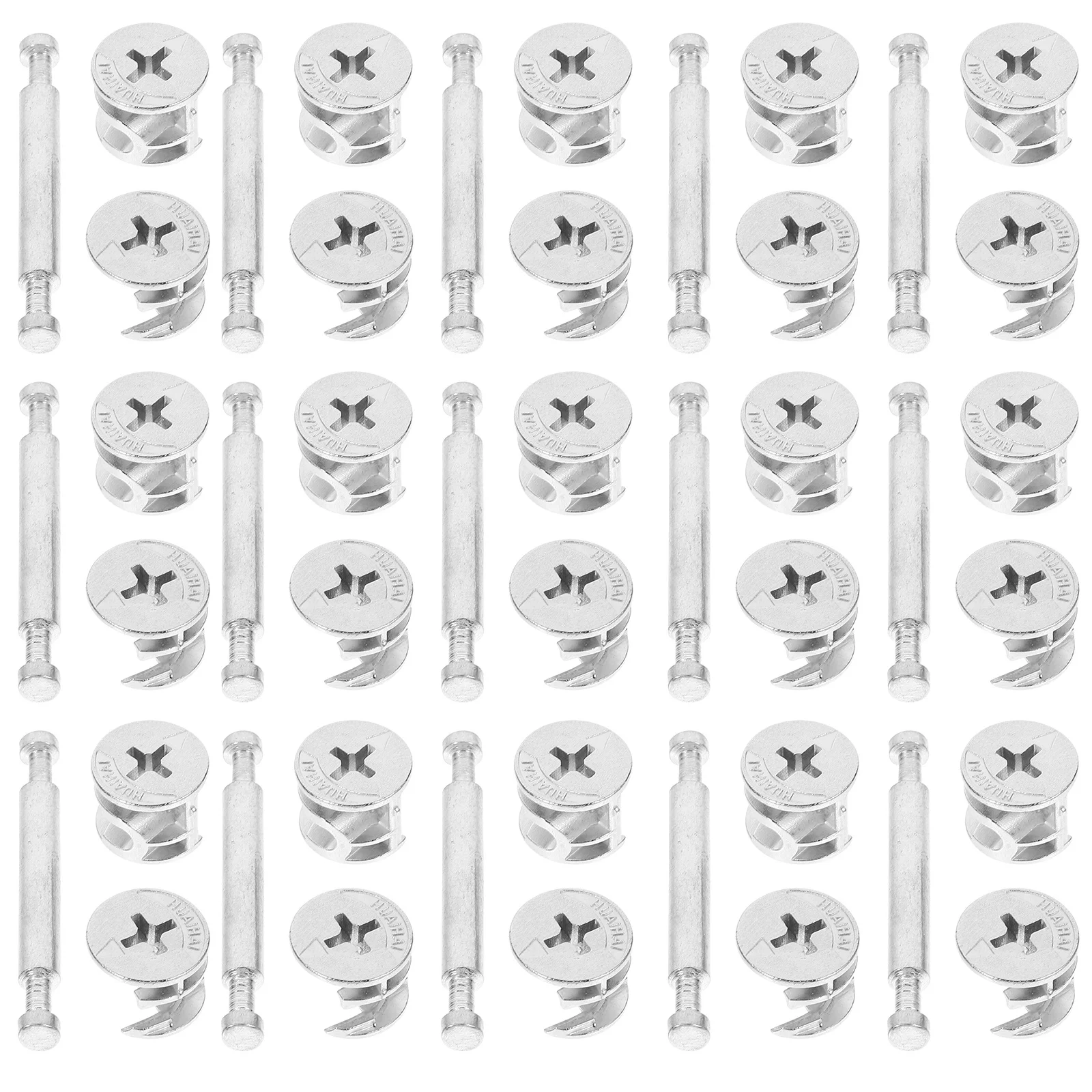 

20Sets Double Rod Cam Lock Furniture Connecting Kit Dowels Fasteners for Cabinets Furniture Panels Easy Installation