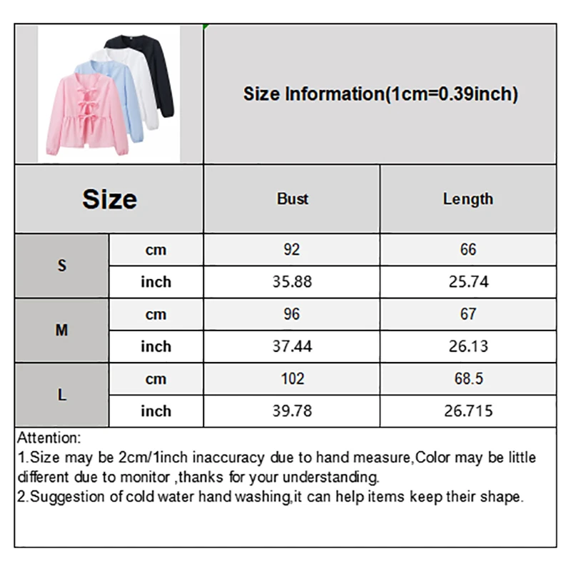 Camisas con cordones y lazo para mujer, blusas de manga larga con pliegues, cuello redondo, ropa de calle informal para mujer, 2024