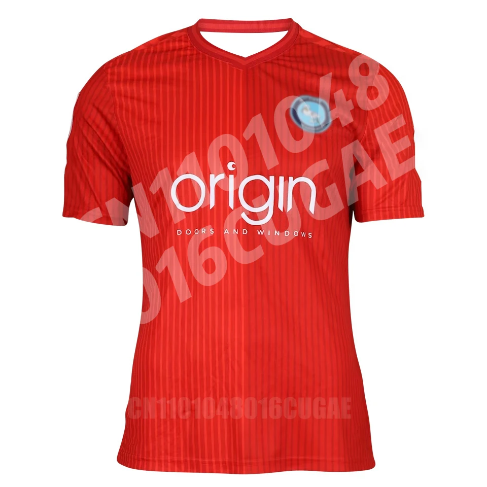 حار 24-25 Wycombe Wanderers المنزل بعيدا كرة القدم جيرسي 3Ds تنفس الكبار الاطفال التدريب الرياضي التجفيف السريع كرة القدم بلايز عادية